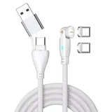 4smarts USB-C/A 540° Magnetkabel GravityCord 100W 1,8m weiß