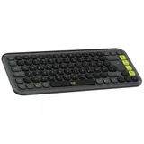 Logitech POP Icon Keys Grafit - Kabellose Multi-Device-Tastatur, Anpassbare Tasten mit der Logi Options+ App