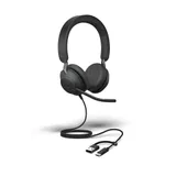 Jabra Evolve2 40 SE Stereo Headset Schwarz - UC-Version, USB-C/A, Busylight
