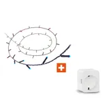 WiZ RGBIC Smart LED Fairy Light Lichterkette + WiZ Smart Plug powermeter Type-F Steckdose weiß 