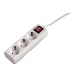 Hama 00030382 Steckdosenleiste 3-fach mit Schalter, 1,4 m, Weiß