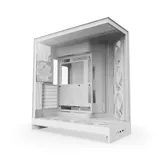 NZXT H9 Flow RGB+ (2025) All White Midi Tower ATX Gaming Gehäuse weiß mit Glasfenster