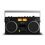 WeAreRewind Curtis Tragbarer Kassettenspieler mit Bluetooth schwarz