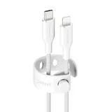 empower by PanzerGlass® Racing 60W USB-C to Lightning Kabel 1,2m Silber Weiß