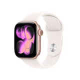 Apple Watch Series 11 GPS 42mm Rose Gold Aluminium Gehäuse mit Sport Band (light blush) - M/L