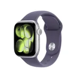 Apple Watch Series 11 GPS 42mm Silver Aluminium Gehäuse mit Sport Band (purple fog) - M/L