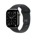 Apple Watch Series 11 GPS + Cellular 46mm Slate Titanium Gehäuse mit Sport Band (black) - M/L