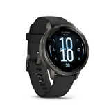 Garmin Venu® 4 - 41 mm Schwarz/Schiefergrau mit Schnellwechsel-Silikon-Armband 18 mm