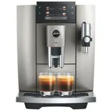 JURA E8 (ED) Kaffeevollautomat, 27 Spezialitäten, 3,5''-Farbdisplay, WiFi-fähig, Hot & Light Brew, Sweet Foam mit Sirup- & Schokoaufsatz, Energiesparmodus, Midnight Silver