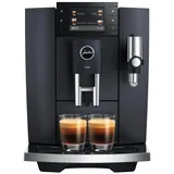 JURA E8 (ED) Kaffeevollautomat, 27 Spezialitäten, 3,5''-Farbdisplay, WiFi-fähig, Hot & Light Brew, Sweet Foam mit Sirup- & Schokoaufsatz, Energiesparmodus, Cosmic Black