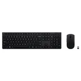 Lenovo Professional Combo Schwarz Maus-Tastaturkombination, kabellos, wiederaufladbar, Bluetooth, 2.4 Ghz Empfänger