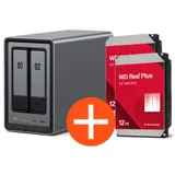 【新品】UGREEN NASync DXP2800 とWD HDD8TB×2 UGREEN NASync DXP2800 NAS System 2-Bay 8TB inkl. 2x WD WD40EFPX