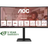 AOC CU34E4CV 34 Zoll UWQHD VA Panel 21:9 120 Hz Curved Monitor