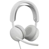 Logitech Zone Wired 2 for Business Weiß, Kabelgebundenes USB-Headset mit adaptiver Hybrid-ANC, Mikrofon mit Geräuschunterdrückung, Microsoft Teams zertifiziert