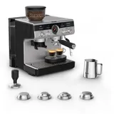 Krups XP801T Precision Siebträgermaschine 1550 Watt Schwarz Edelstahl