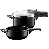 Silit Silargan® Sicomatic t-Plus Schnellkochtopf-Set 22 cm 4,5/3,0 l Black