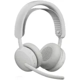 Logitech Zone Wireless 2 ES for Business Weiß, Kabelloses USB-Headset mit adaptiver Hybrid-ANC, Mikrofon mit Geräuschunterdrückung, inkl. Empfänger, Microsoft Teams zertifiziert