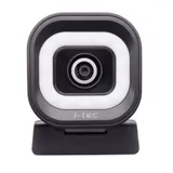 i-tec SOLOMON 700 Stream 4K Webcam USB-C/A, Ultra-HD-4K-Auflösung, Integriertes LED-Ringlicht, Autofokus
