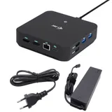 i-tec USB-C Pro Docking Station – 4K-Auflösung, 2x HDMI, 1x DP, 5x USB-A, 2x USB-C, Gbit-LAN, inkl. 100W Netzteil