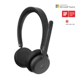 Lenovo VoIP-Headset Schwarz, kabellos, USB-A Empfänger, Bluetooth, Microsoft Teams zertifiziert (kommerzielles Produkt)