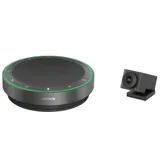 Jabra BYOD-Video-Raumlösung – Jabra Speak2 75 und Huddly IQ PTZ-Kamera, für kleine Räume, Huddle-Räume, Plug-and-Play, Raum-Kit