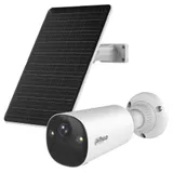 Dahua Apollo Bullet C1 4G schwarz Bullet Camera (weiß) und Solarpanel