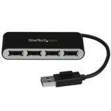 StarTech.com 4-Port USB 2.0 Hub 4x USB-A, 480 Mbit/s, mit integriertem Kabel