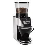 Melitta Calibra 1027-01 Elektrische Kaffeemühle mit integrierter Waage Schwarz/ Edelstahl