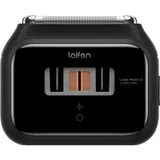 Laifen P3 Elektrorasierer mit 3-Klingen-System & Dual-Linearmotor – IPX7 Nass- & Trockenrasierer, USB-C, Reisetasche, schwarz