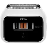 Laifen P3 Elektrorasierer mit 3-Klingen-System & Dual-Linearmotor – IPX7 Nass- & Trockenrasierer, USB-C, Reisetasche, weiß