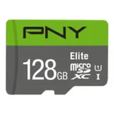 PNY Elite 128 GB microSDXC Speicherkarte (C10, UHS-I, Class 1 (U1), V10)