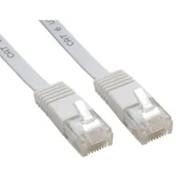 InLine Patch Flachband Netzwerkkabel CAT6 2m weiß