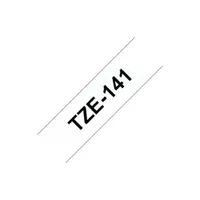 Brother TZe-141 Schriftband klebend 18mm x 8m schwarz auf transparent, laminiert