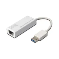 DIGITUS USB 3.0 Gigabit Ethernet Adapter Typ-A zu RJ45 St./Bu. weiß