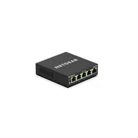 NETGEAR GS305E Managed Switch 5 Port Gigabit Ethernet LAN Switch Plus (Plug-and-Play, Netzwerk Switch Managed, IGMP Snooping, QoS, VLAN, lüfterlos, Robustes Metallgehäuse), Schwarz