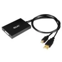 Club 3D MiniDP 1.2a Adapter mDP zu DVI Dual Link aktiv HDCP ON St./Bu. 0,6m