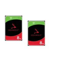 Seagate 2er Set IronWolf NAS HDD ST8000VN004 16TB - 2x8 TB 3,5 Zoll SATA 6 Gbit/s CMR