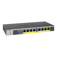 Netgear GS108LP 8-Port Gigabit Ethernet LAN PoE Switch Unmanaged (mit 8x PoE+ 60W erweiterbar, Desktop- oder Rack-Montage)