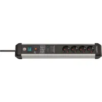 Brennenstuhl Premium-Protect-Line Steckdosenleiste 4-fach 3m grau/schwarz 