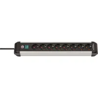 Brennenstuhl Premium-Alu-Line Steckdosenleiste 8-fach 3m silber/schwarz 