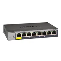 NETGEAR 8-Port Gigabit Ethernet Smart Switch (GS108T): Managed, mit 1 PD-Port, optionales Insight Cloud , Desktop oder Wandmontage geräuscharmer Betrieb und Service über die gesamte Lebensdauer
