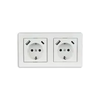 Kabelmeister Einbausteckdose 2-fach m. Schnelllader (20W, PD3.0), USB, weiss