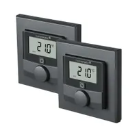 Homematic IP Wandthermostat mit Luftfeuchtigkeitssensor anthrazit • 2er Pack