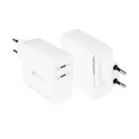 GC USB-Schnellladegerät 140W GaN-Technologie, 2x USB-C, PD 3.1, QC 5.0, PPS weiß