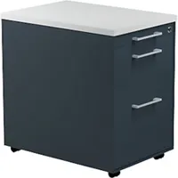 Schubladencontainer auf Rollen, 579x600mm, 1 Materialschub,anthrazitgr./lichtgr.