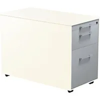 Schubladencontainer auf Rollen, 570x800mm, 1 Materialschub, reinweiß/alu