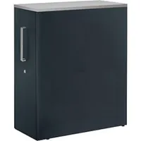 Hochauszugschrank, Thekenelement links stehend, Höhe 1250 mm, anthrazitgrau