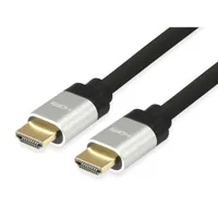 Equip 119340 HDMI 2.0 High Speed Kabel, Stecker auf Stecker, 5m, silber