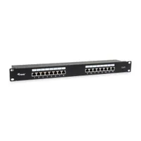 EQUIP 326417 Cat.6 Geschirmtes Patch Panel, Schwarz