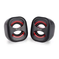 EQUIP 245331 Mini USB-Lautsprecher, Black/Red [Schwarz und Rot]